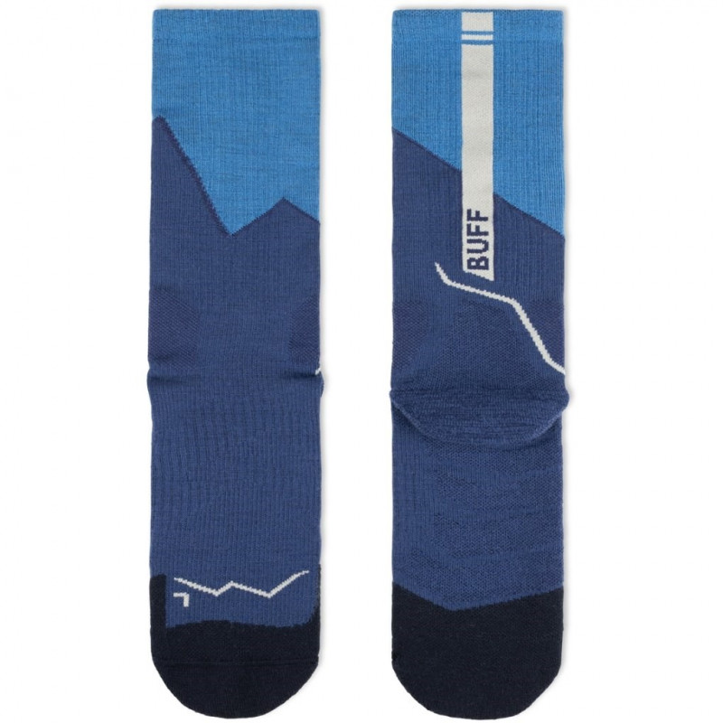 Meias Buff Merino MW Crew MWC1, Azul, L