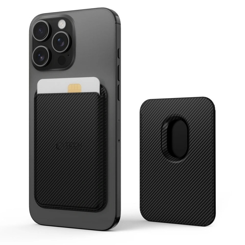 Tech-Protect MagWallet Suporte Universal Magnético para Cartões ou Documentos MagSafe, Preto