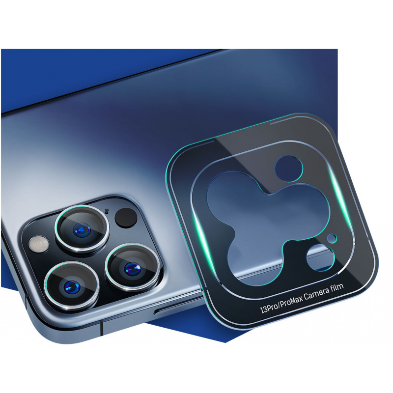 Película de vidro para lente da câmara 3MK Lens Protection Pro para Apple iPhone 14 Plus / 15 Plus, Sierra Blue