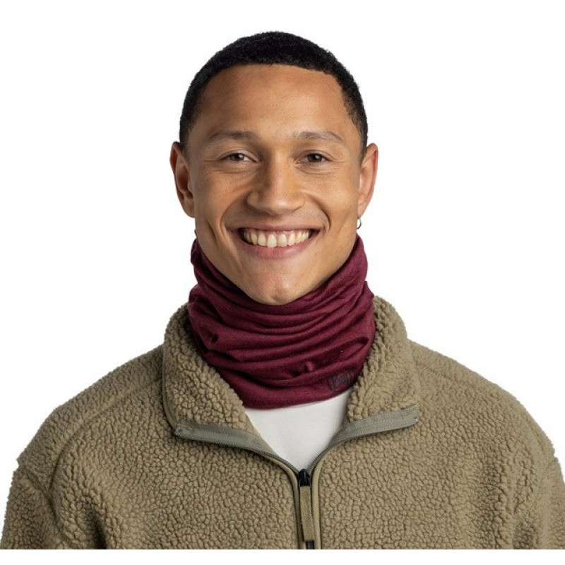 Buff Cachecol multifuncional Merino Midweight, Melange Tibetan Red