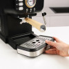 Máquina de café expresso de pistão Taurus Onyx Moka 1050 W 20 bar em madeira, madeira/preto/prateado