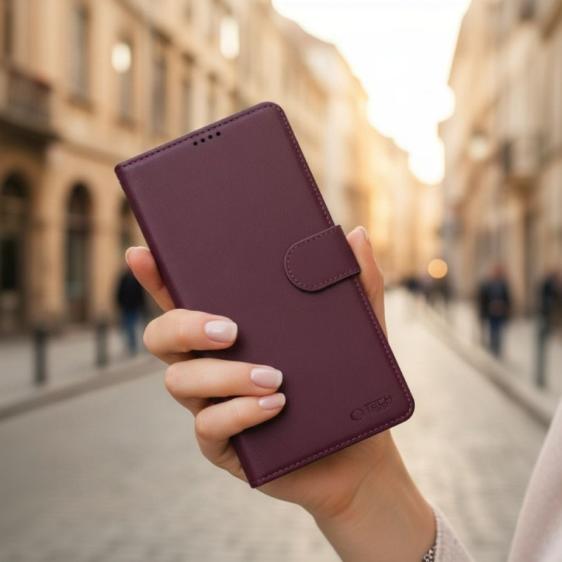 Capa carteira Tech-Protect para Samsung Galaxy A27 5G, bordô