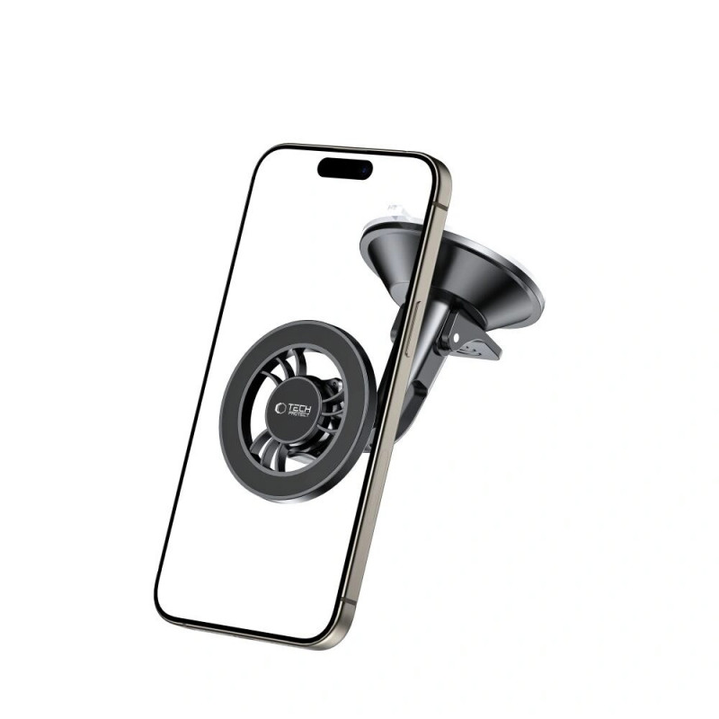 Tech-Protect N56 Suporte de carro curto para painel magnético MagSafe THP3904, preto
