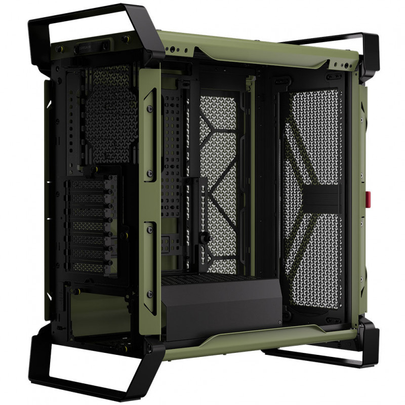 Caixa mid-tower Corsair WARTHOG Performance CC-9011350-WW, E-ATX, painel lateral em vidro temperado, verde