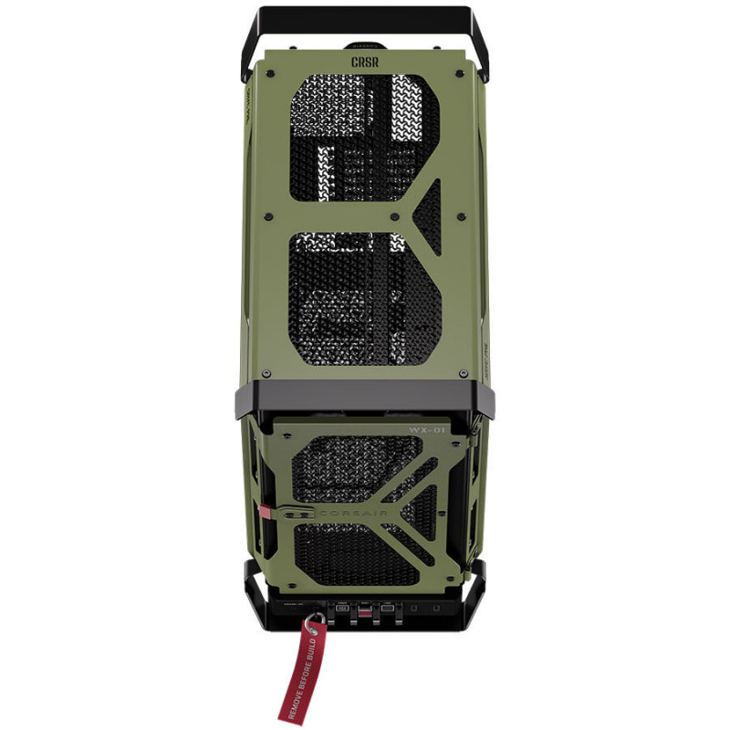 Caixa mid-tower Corsair WARTHOG Performance CC-9011350-WW, E-ATX, painel lateral em vidro temperado, verde
