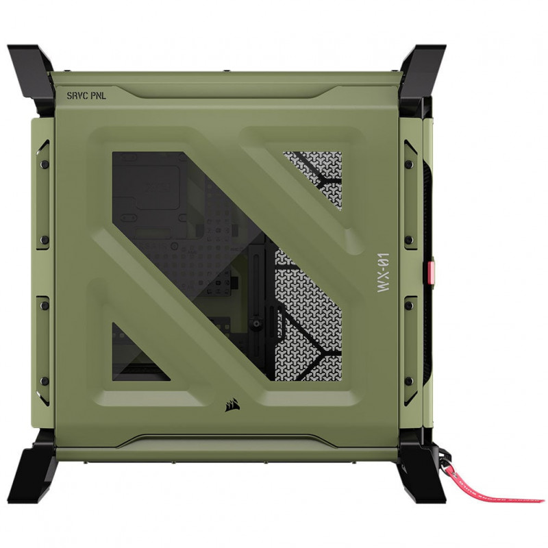Caixa mid-tower Corsair WARTHOG Performance CC-9011350-WW, E-ATX, painel lateral em vidro temperado, verde