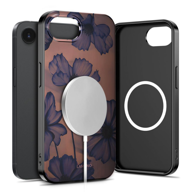Capa Tech-Protect Lamano MagSafe para Apple iPhone 16e / 17e, castanha e roxa (Velvet Night)
