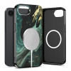 Capa Tech-Protect Lamano MagSafe para Apple iPhone 16e / 17e, preta e verde (Verde Aura)