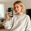 Capa Tech-Protect Lamano MagSafe para Apple iPhone 16e / 17e, preta e verde (Verde Aura)