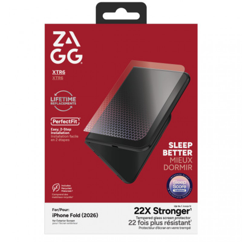 ZAGG Protetor de ecrã InvisibleShield Glass XTR6 para Apple iPhone Duo (ecrã externo) ZAG348