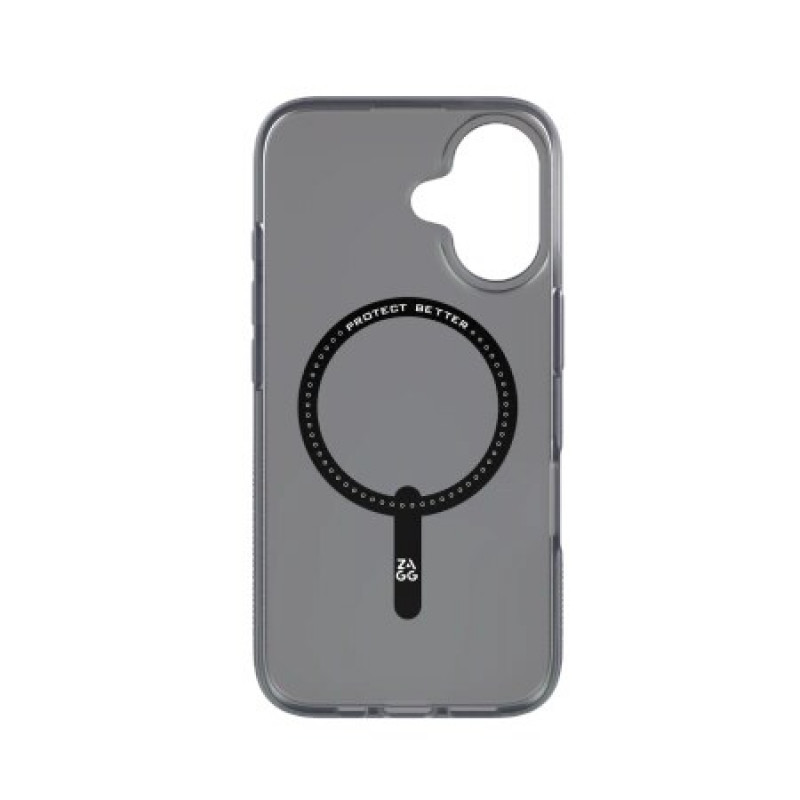 Capa traseira ZAGG Milan Snap para Apple iPhone 16 ZAG139, MagSafe, Raven Feather