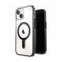 Capa Speck Presidio Perfect-Clear ClickLock & MagSafe SPK526 para Apple iPhone 15 / 14 / 13, transparente / preto fosco / cinzento ardósia