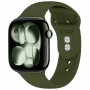 Pulseira de silicone Tech-Protect para Apple Watch 8 / 9 / 10 / 11 / 12 / SE / Ultra 44/45/46/49 mm, verde-oliva
