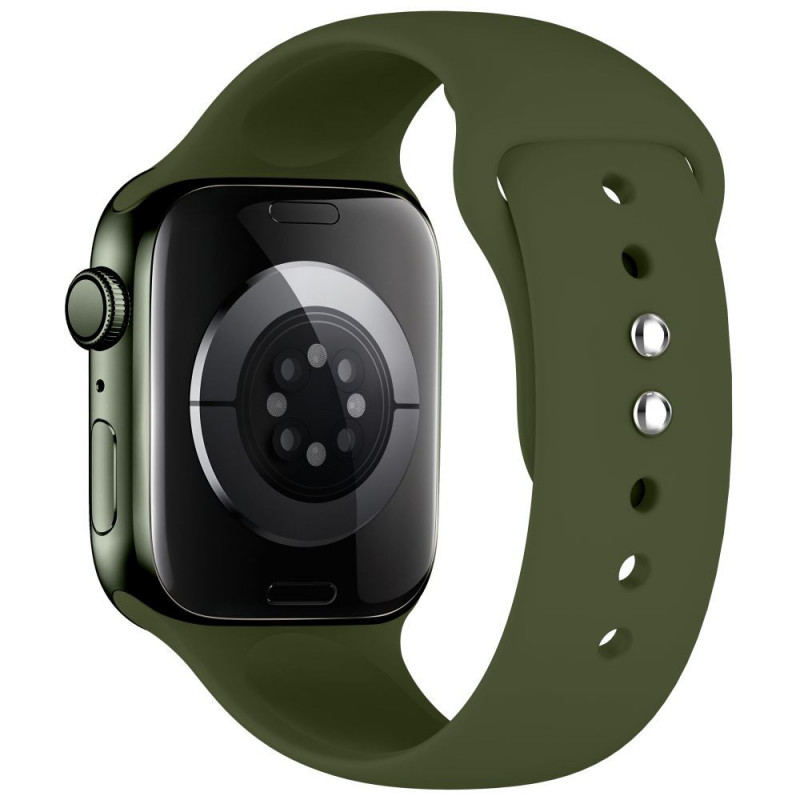 Pulseira de silicone Tech-Protect para Apple Watch 8 / 9 / 10 / 11 / 12 / SE / Ultra 44/45/46/49 mm, verde-oliva