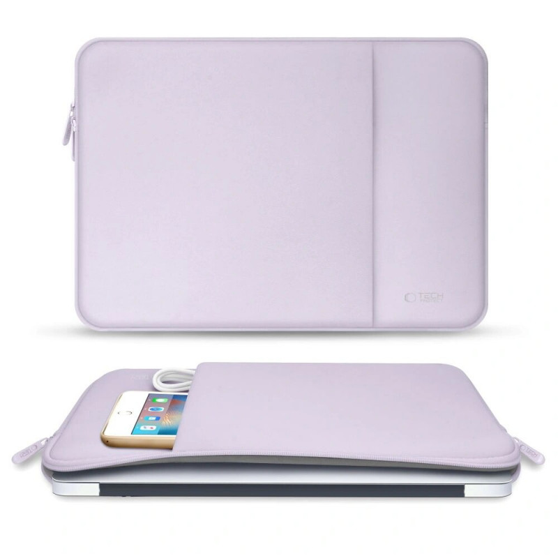 Capa para portátil Tech-Protect em neoprene 15-16", malva