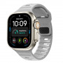 Pulseira Tech-Protect Silicone Line para Apple Watch 8 / 9 / 10 / 11 / 12 / SE / Ultra 44/45/46/49 mm, cinzento lunar