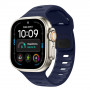 Pulseira Tech-Protect Silicone Line para Apple Watch 8 / 9 / 10 / 11 / 12 / SE / Ultra 44/45/46/49 mm, azul atlântico