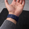 Pulseira Tech-Protect Silicone Line para Apple Watch 8 / 9 / 10 / 11 / 12 / SE / Ultra 44/45/46/49 mm, azul atlântico