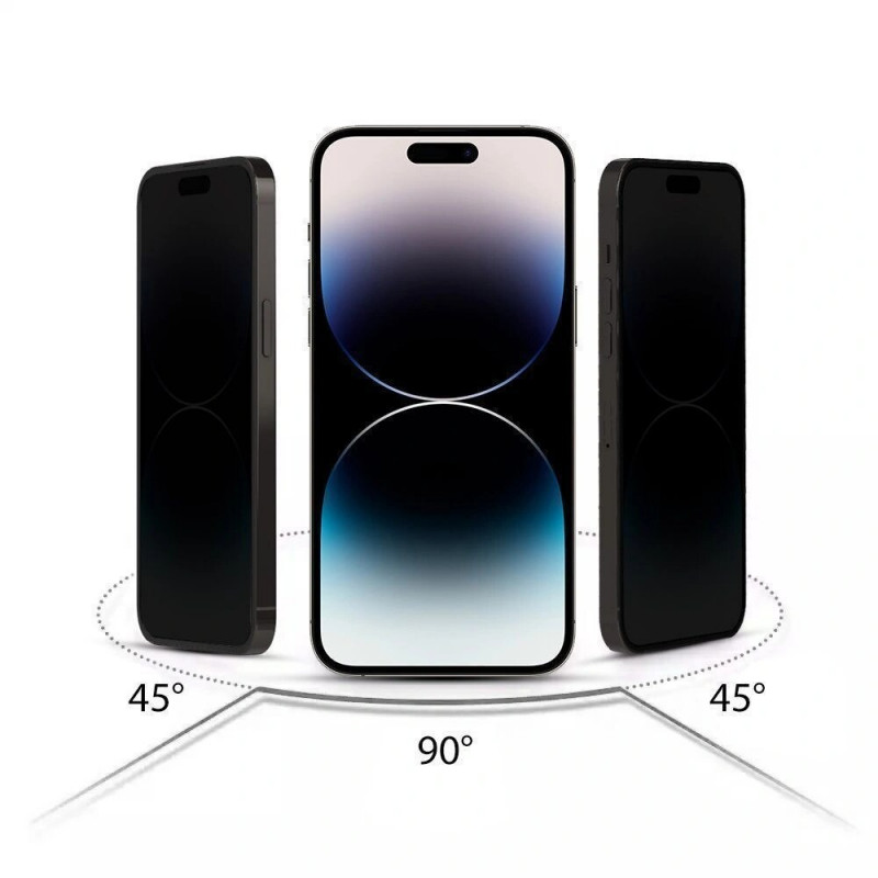 Tech-Protect Anti Spy Glass Pro+ película de vidro temperado com privacidade para Apple iPhone 17e / 16e / 14 / 13 Pro / 13 (2 unid.), preto