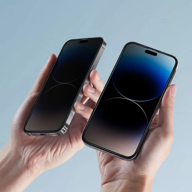 Tech-Protect Anti Spy Glass Pro+ película de vidro temperado com privacidade para Apple iPhone 17e / 16e / 14 / 13 Pro / 13 (2 unid.), preto