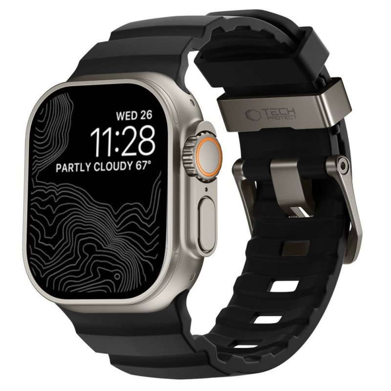 Pulseira Tech-Protect Motion para Apple Watch 8 / 9 / 10 / 11 / 12 / SE / Ultra 44/45/46/49 mm, preta