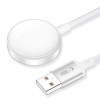 Carregador magnético Tech-Protect MC02 UltraBoost com cabo USB-A 100 cm para Apple Watch, branco