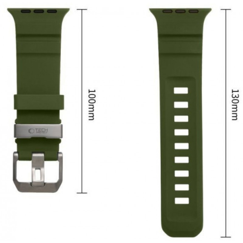 Pulseira Tech-Protect Motion para Apple Watch 8 / 9 / 10 / 11 / 12 / SE / Ultra 44/45/46/49 mm, verde tático