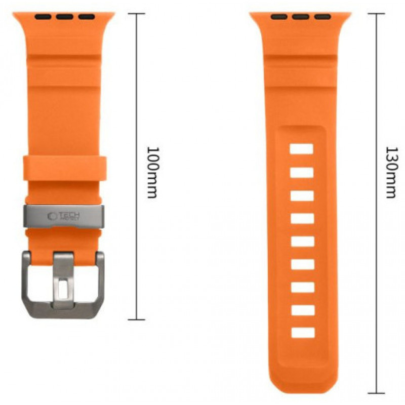Pulseira Tech-Protect Motion para Apple Watch 8 / 9 / 10 / 11 / 12 / SE / Ultra 44/45/46/49 mm, laranja sinal