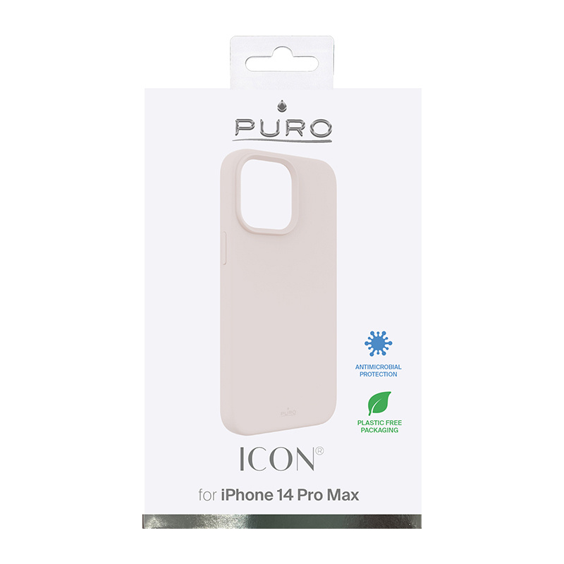 Capa antimicrobiana Puro ICON para Apple iPhone 14 Pro Max, Pink Sand