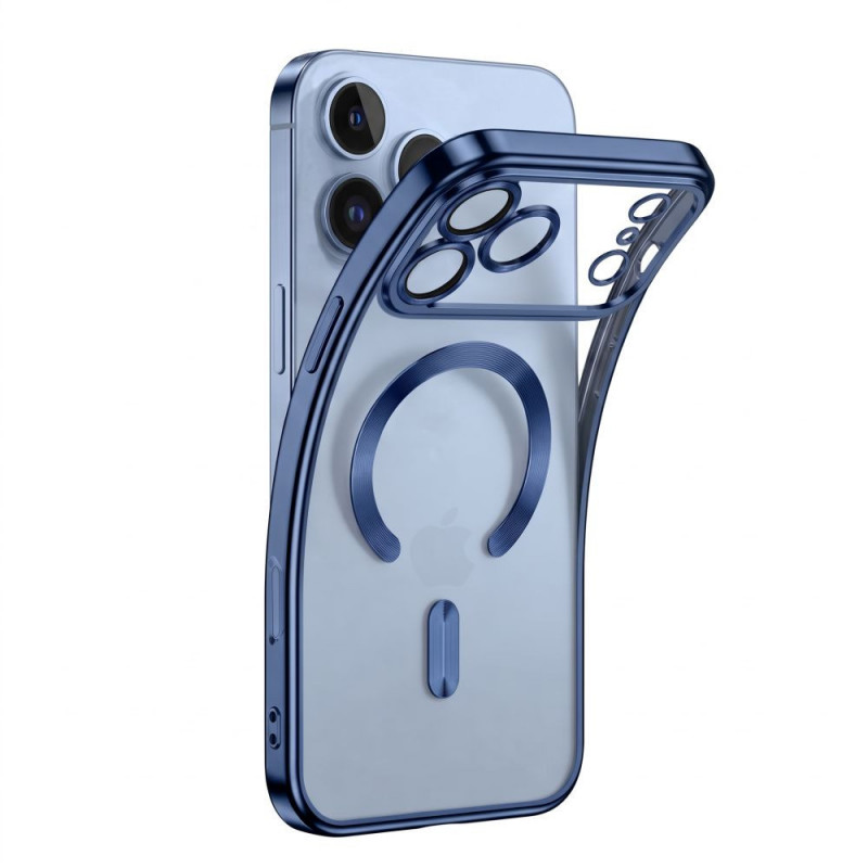 Capa Magflex MagSafe Tech-Protect para Apple iPhone 17 Pro / 18 Pro, azul-claro brilhante