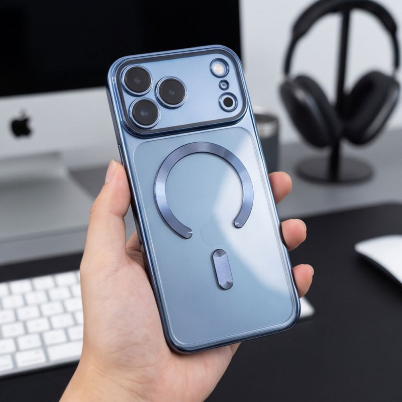 Capa Magflex MagSafe Tech-Protect para Apple iPhone 17 Pro / 18 Pro, azul-claro brilhante