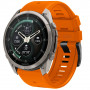 Pulseira Tech-Protect Silicone Garmin Fenix 5 / 6 / 6 Pro / 7 / 8 / 8 Pro / E / 9 / 9 Pro 51 mm, Laranja Sinal