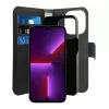Capa Puro Wallet Detachable MagSafe 2in1 em pele PU com aba e carteira para iPhone 14 Pro Max, preta