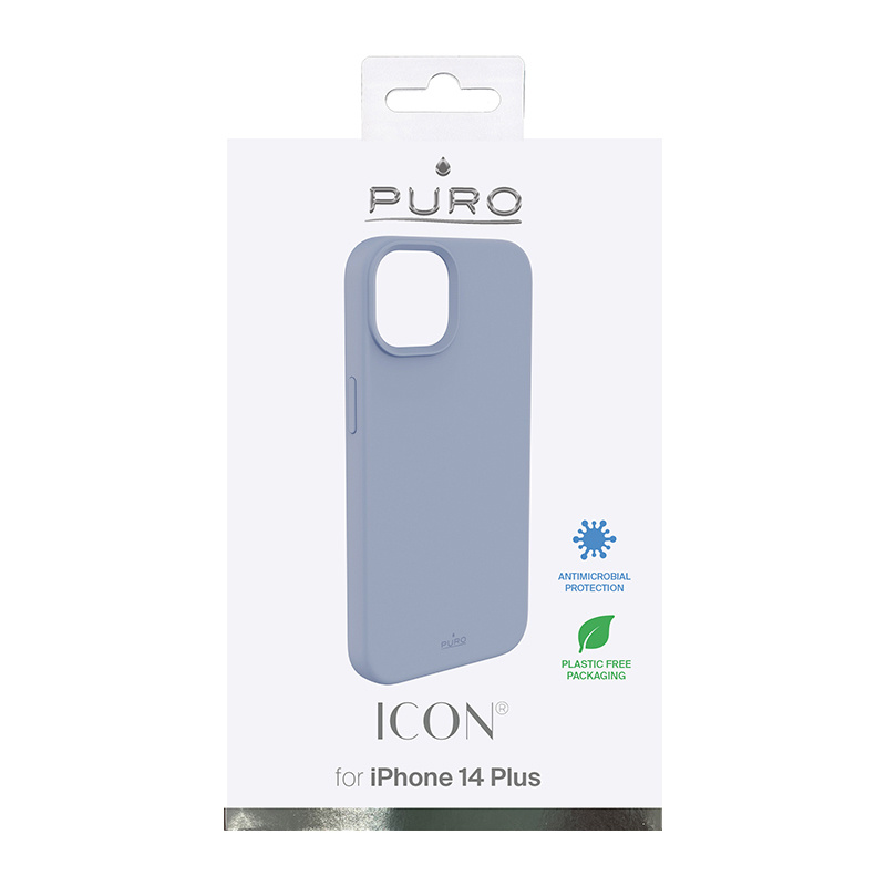 Capa antimicrobiana Puro ICON para Apple iPhone 14 Plus / 15 Plus, Sierra Blue