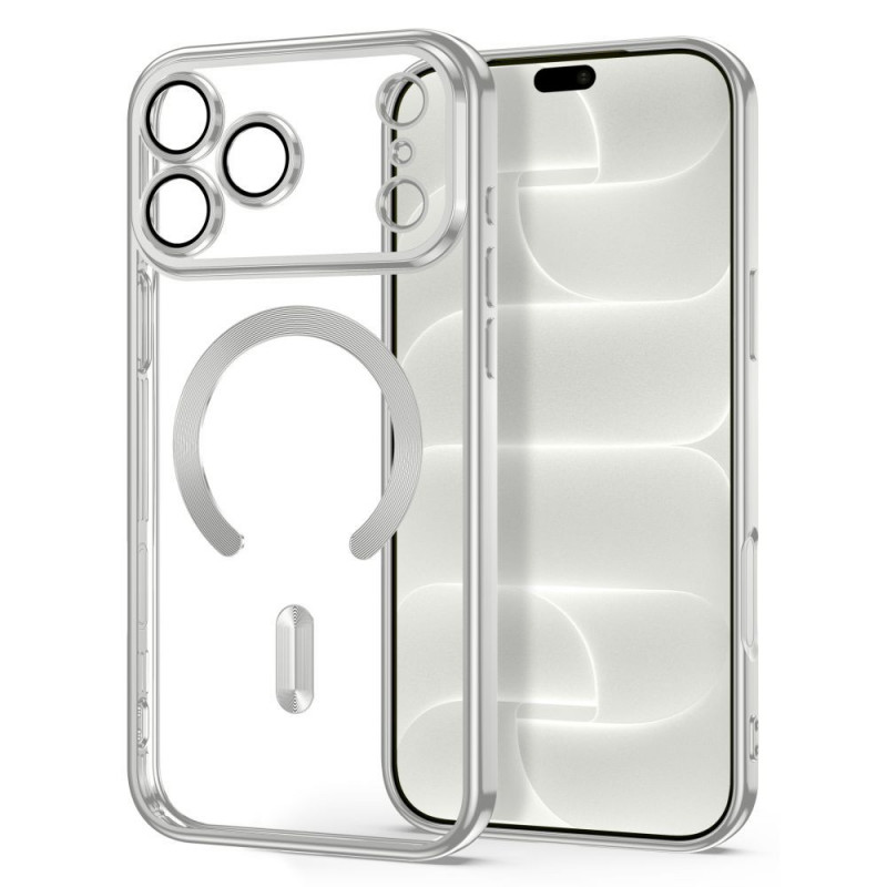Capa Magflex MagSafe Tech-Protect para Apple iPhone 17 Pro Max / 18 Pro Max, prateado brilhante