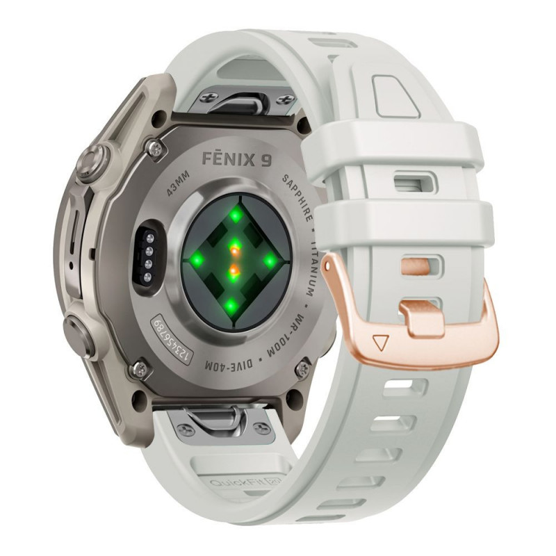 Pulseira de silicone Tech-Protect para Garmin Fenix 5s / 5s Plus / 6s / 6s Pro / 7s / 8 / 9 / 9 Pro 43 mm, cinzento névoa