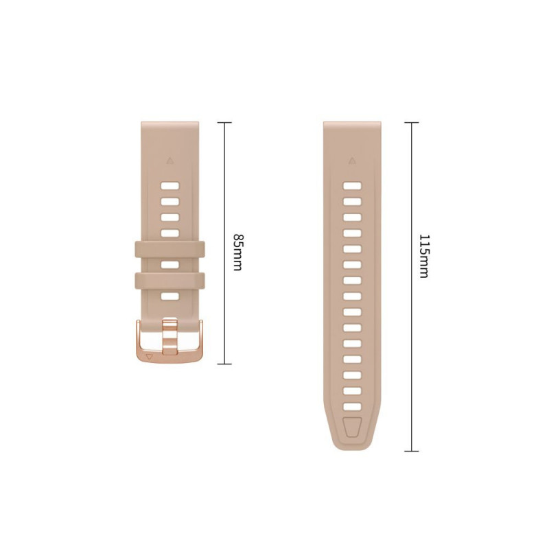 Pulseira de silicone Tech-Protect para Garmin Fenix 5s / 5s Plus / 6s / 6s Pro / 7s / 8 / 9 / 9 Pro 43 mm, nogueira