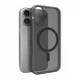 Capa de silicone compatível com MagSafe Puro Daylight para iPhone 17, preto translúcido