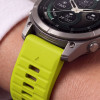 Pulseira de silicone Tech-Protect para Garmin Fenix 5 / 6 / 6 Pro / 7 / 8 / 8 Pro / E / 9 / 9 Pro 47 mm, Volt Lime