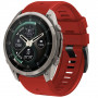 Pulseira de silicone Tech-Protect para Garmin Fenix 5 / 6 / 6 Pro / 7 / 8 / 8 Pro / E / 9 / 9 Pro 47 mm, vermelho carmesim