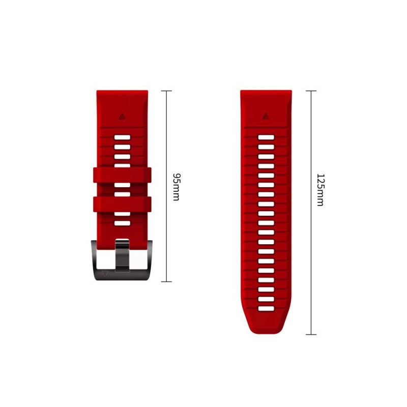 Pulseira de silicone Tech-Protect para Garmin Fenix 5 / 6 / 6 Pro / 7 / 8 / 8 Pro / E / 9 / 9 Pro 47 mm, vermelho carmesim