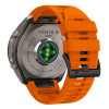 Pulseira de silicone Tech-Protect para Garmin Fenix 5 / 6 / 6 Pro / 7 / 8 / 8 Pro / E / 9 / 9 Pro 47 mm, laranja sinal