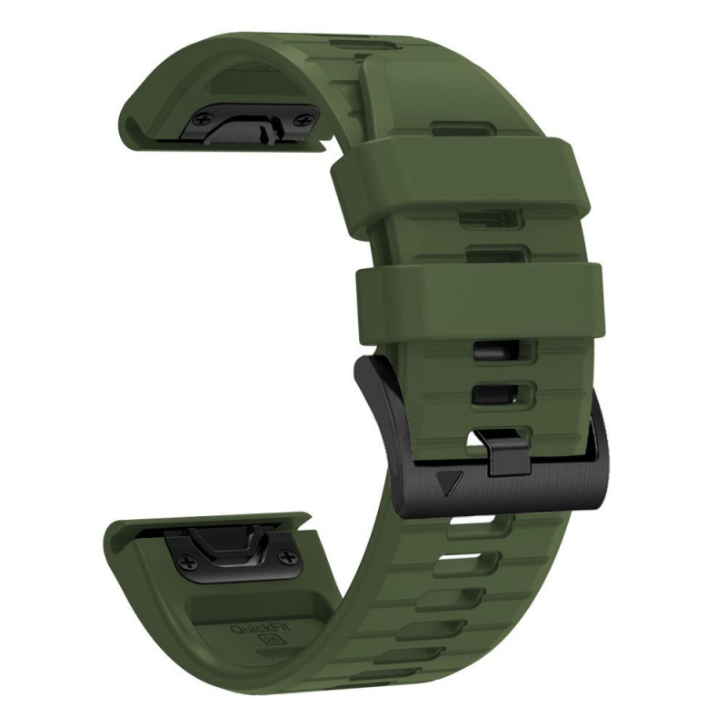 Pulseira de silicone Tech-Protect para Garmin Fenix 5 / 6 / 6 Pro / 7 / 8 / 8 Pro / E / 9 / 9 Pro 51 mm, verde militar