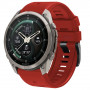 Pulseira de silicone Tech-Protect para Garmin Fenix 5 / 6 / 6 Pro / 7 / 8 / 8 Pro / E / 9 / 9 Pro 51 mm, vermelho carmesim