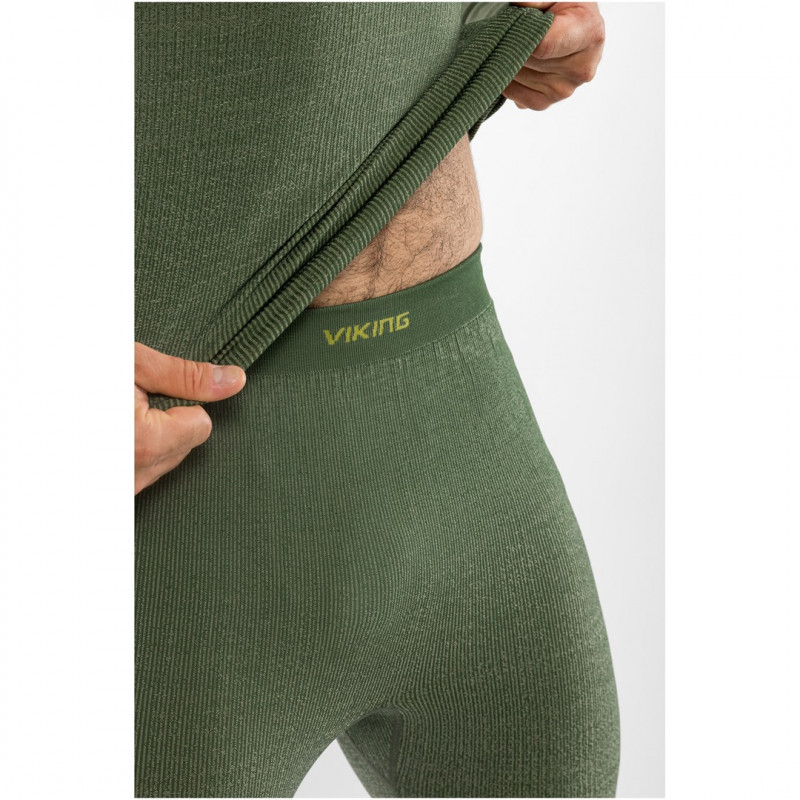 Conjunto de primeira camada de merino para homem Viking Altis Man Set, verde-escuro, M