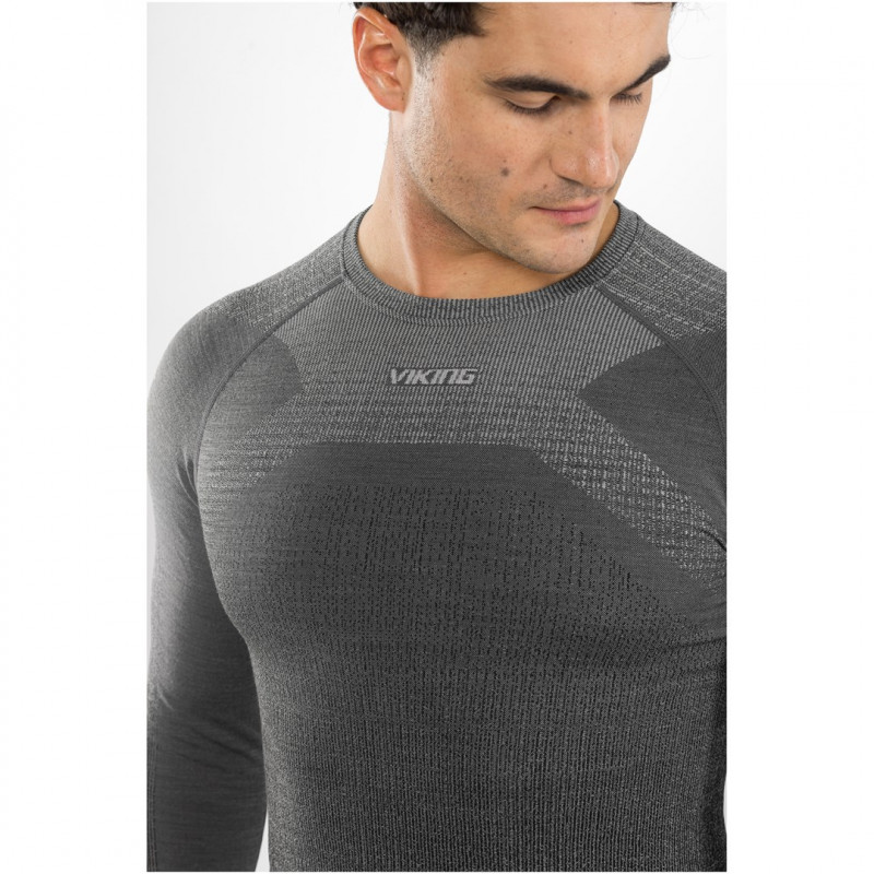 Conjunto de primeira camada merino para homem Viking Altis Man Set, preto, M