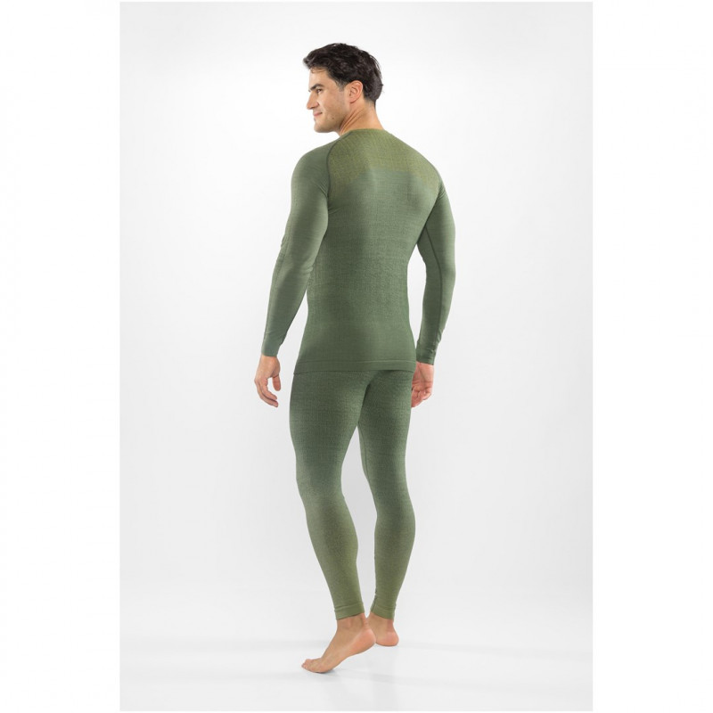 Conjunto de primeira camada merino para homem Viking Altis Man Set, verde-escuro, XL
