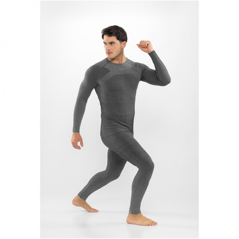 Conjunto de primeira camada merino para homem Viking Altis Man Set, preto, L