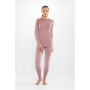 Conjunto de primeira camada de merino para mulher Viking Altis Lady Set, rosa, L