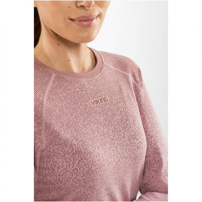 Conjunto de primeira camada de merino para mulher Viking Altis Lady Set, rosa, L